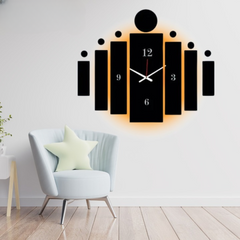 3d Tile Wall Clock | Wooden Tile Wall Clock Frame Wall Art