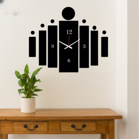 3d Tile Wall Clock | Wooden Tile Wall Clock Frame Wall Art